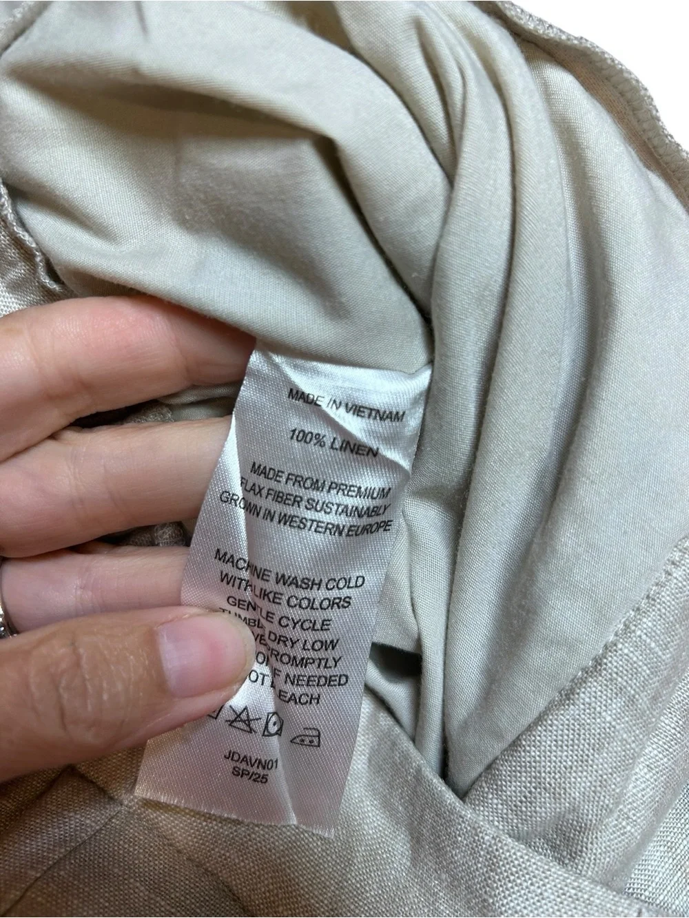 Quince 100% European Linen Pleated Trouser flax beige size 4 lagenlook coastal